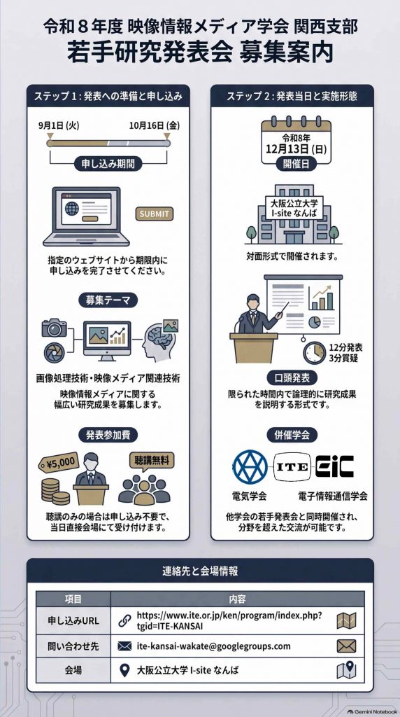 令和8年度 若手研究発表会 募集案内ポスター